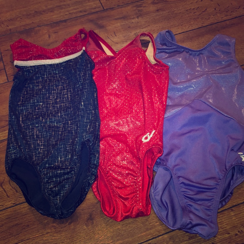 3 Sz small children gymnastics leotards